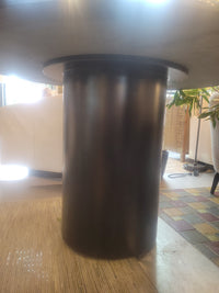 Custom Round Black Quartz Top Dining Table