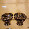 Boxed Set of Two Stainless  Ice Cream Bowls, 10"Lx6"Dx4"H