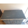 'Amalfi' Blue Grigio Pattern 4-Drawer Cabinet / Armoir by Arhaus Italy