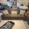 Custom Linen Brown Nailhead Sofa