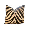 Zebra Print Pillow w/ Velvet Piping & Down Insert by Ralph Lauren