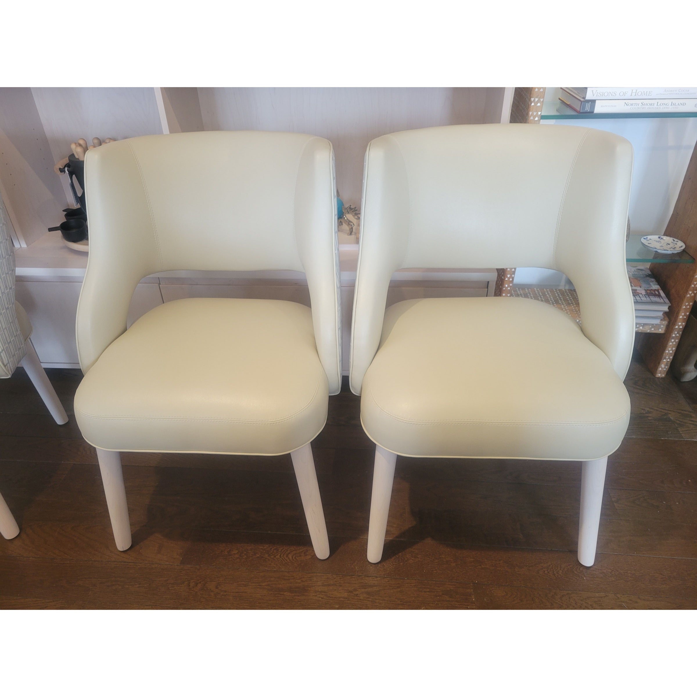 SET of 4 Custom 'Beccacino' Leather Side Chairs by Tailored Home - colletteconsignment.com