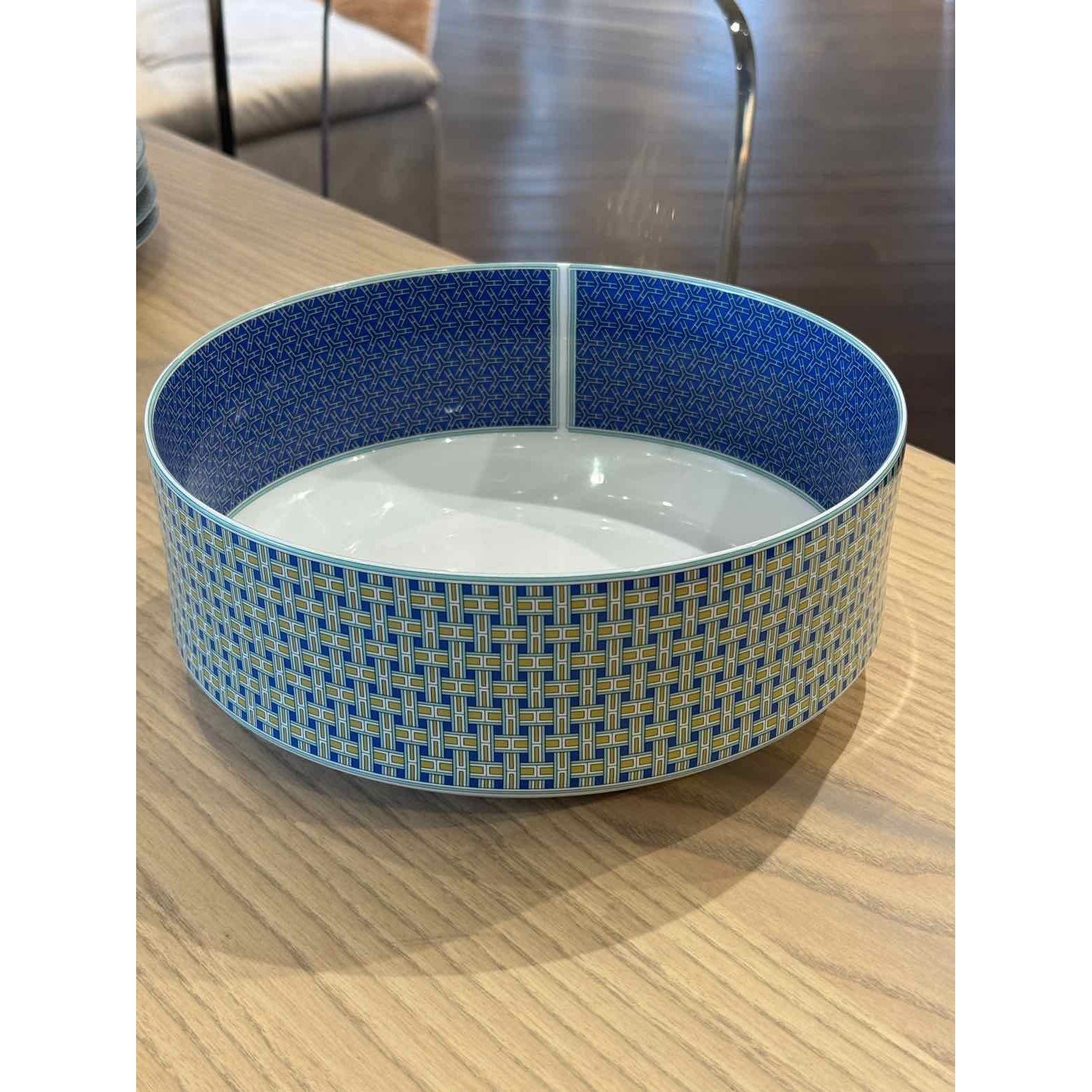 Hermes Tie Set Porcelain Salad Bowl