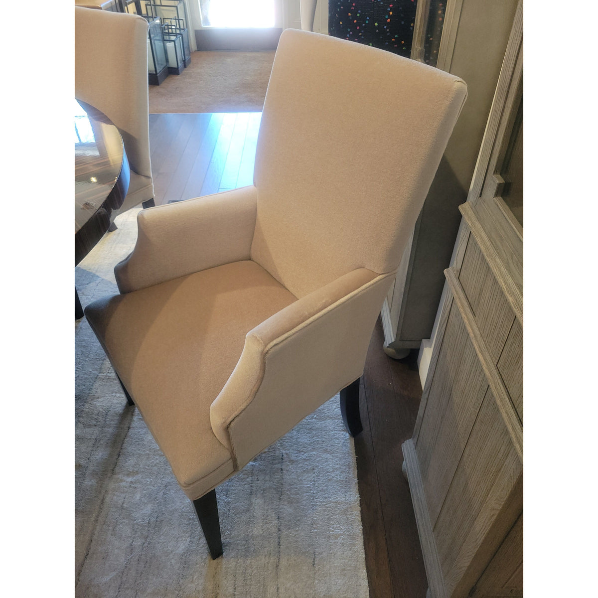 SET of 10 Tan Mohair High Back Dining Chairs by MG&BW - colletteconsignment.com