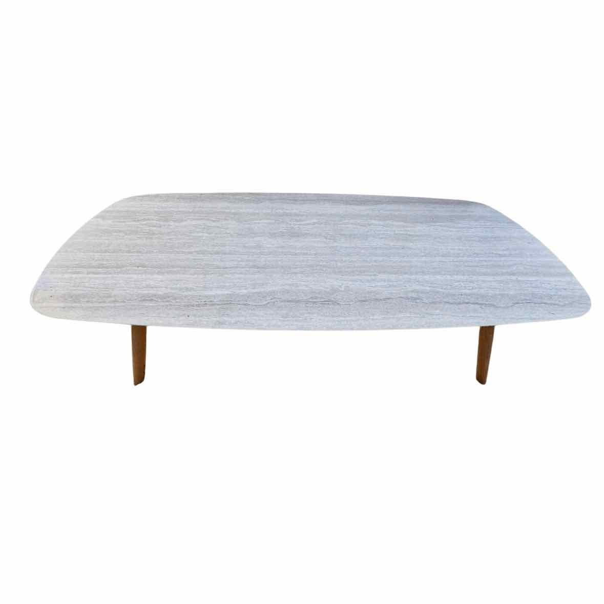 Styletto High Lounge Table w/ Teak Legs and Ceramic Tabletop by Royal Botania