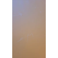 White Metal Coffee Table w/ Orange Top