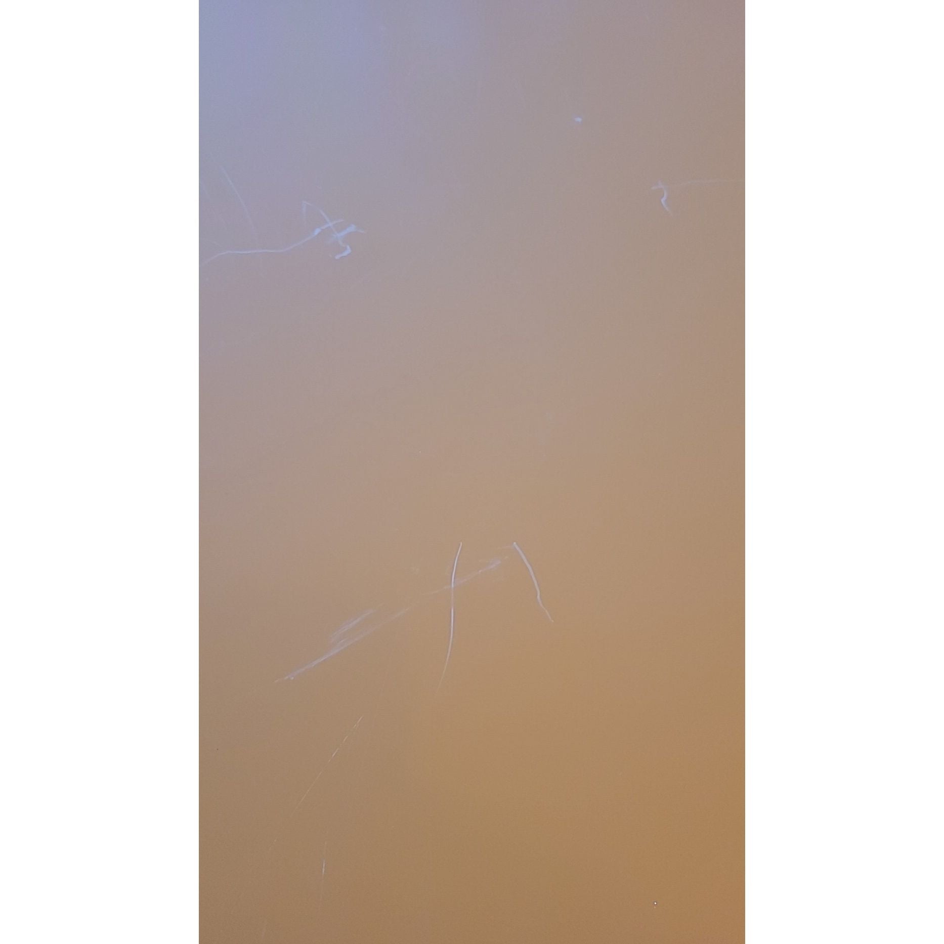 White Metal Coffee Table w/ Orange Top