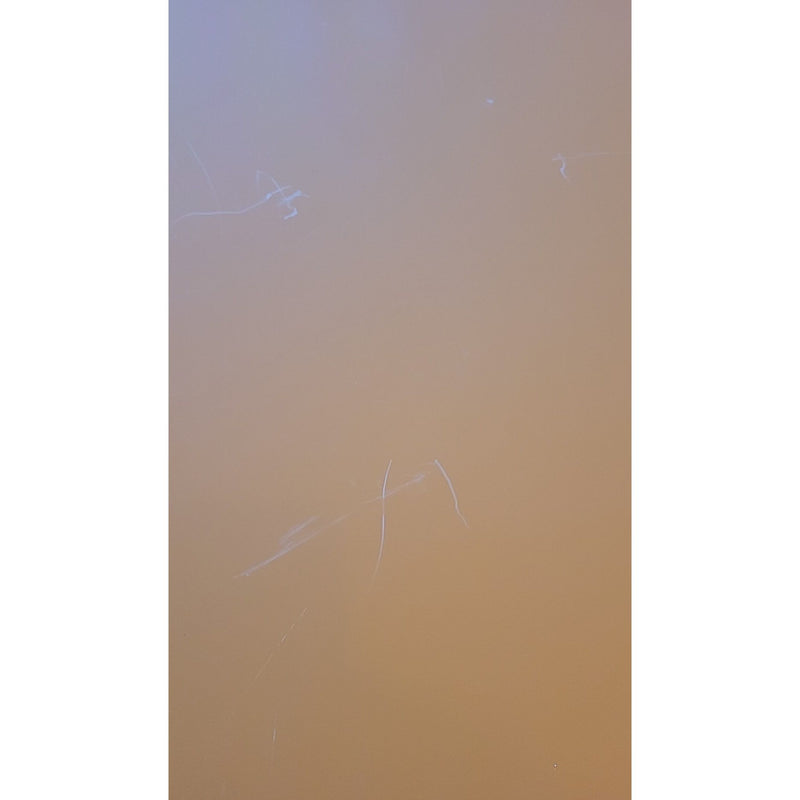 White Metal Coffee Table w/ Orange Top