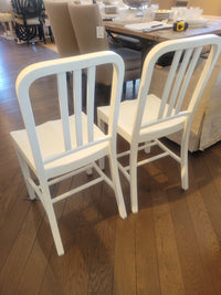 SET of 6 White Recycled Side Chairs by Emeco