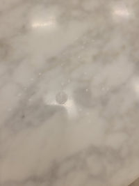 Saarinen Style White Marble Top Dining Table (AS IS)