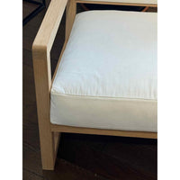 PAIR of 'Clio' Natural Wood Chairs w/ White Cushions by B&B Italia / Maxalto