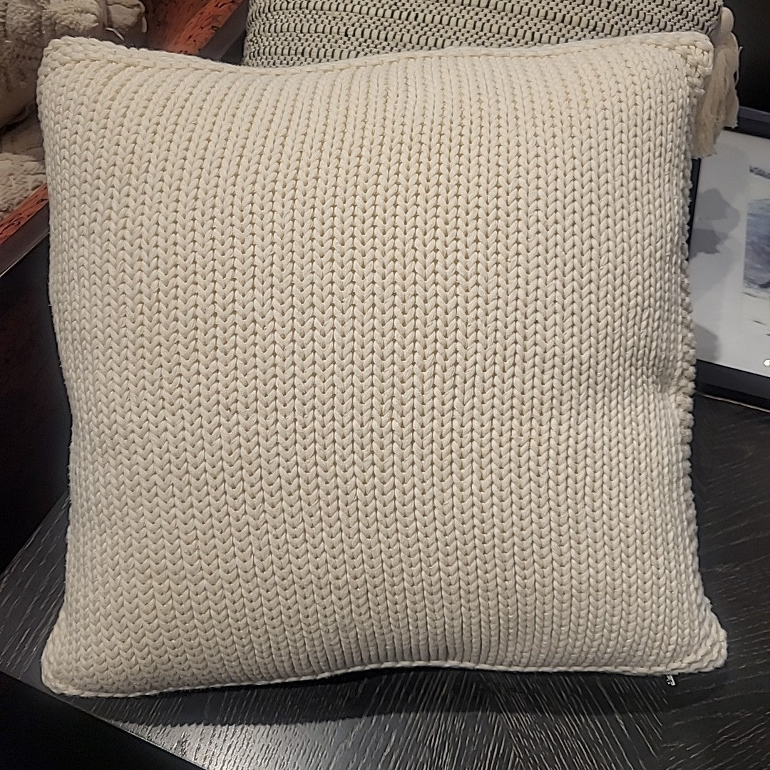 Ivory Knit Square Pillow