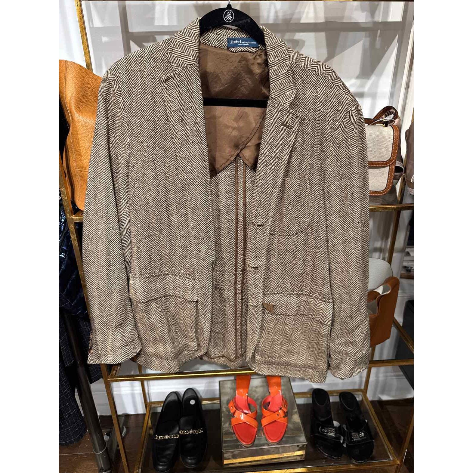 Men's Polo by Ralph Lauren Mens Size 40 Multi-Brown Blazer