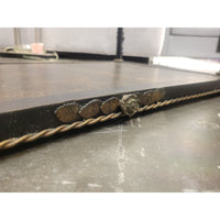 Iron Vine Motif Bookcase w/ Glass Shelves