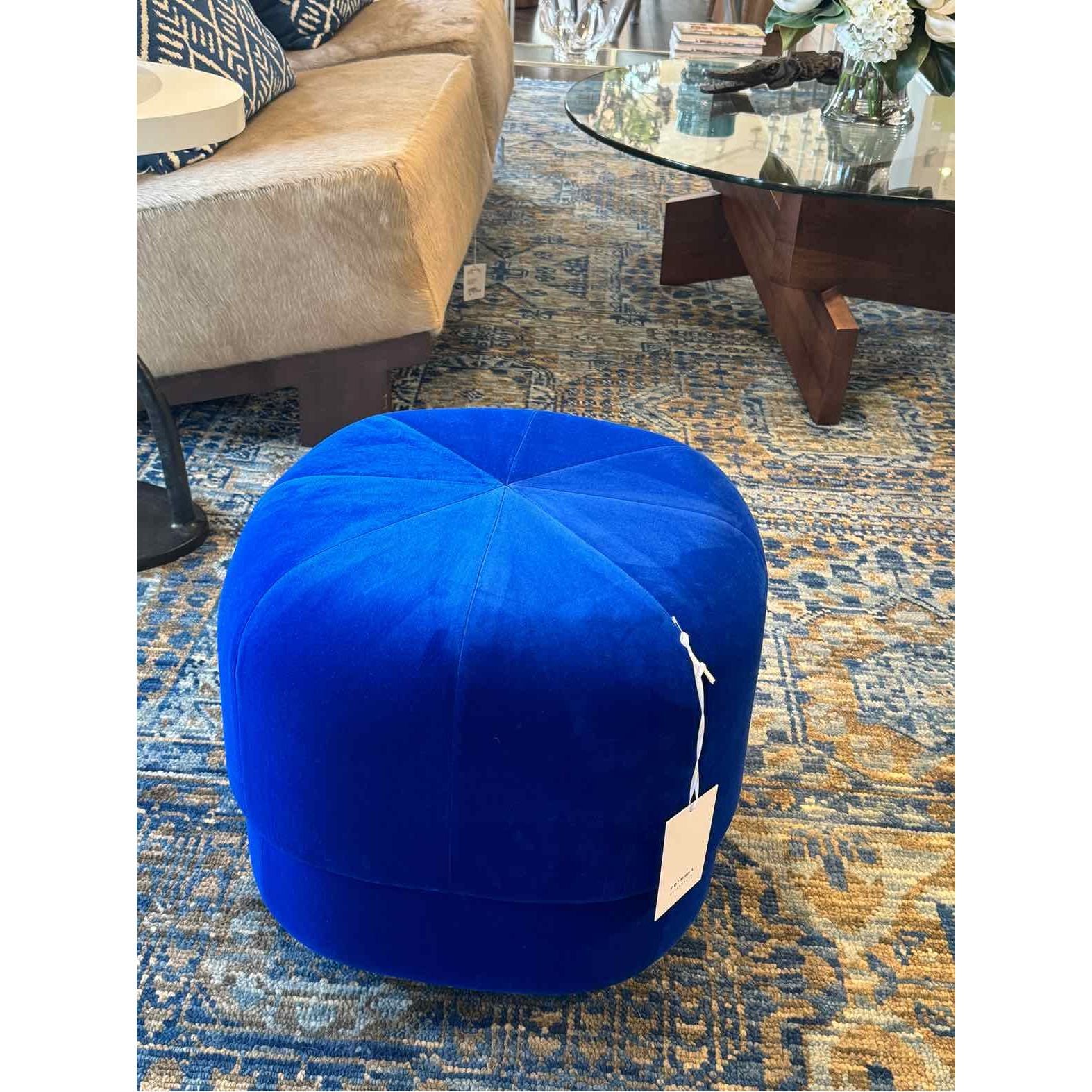 759J252J - Velour Circus Pouf in Electric Blue by Normann Copenhagen