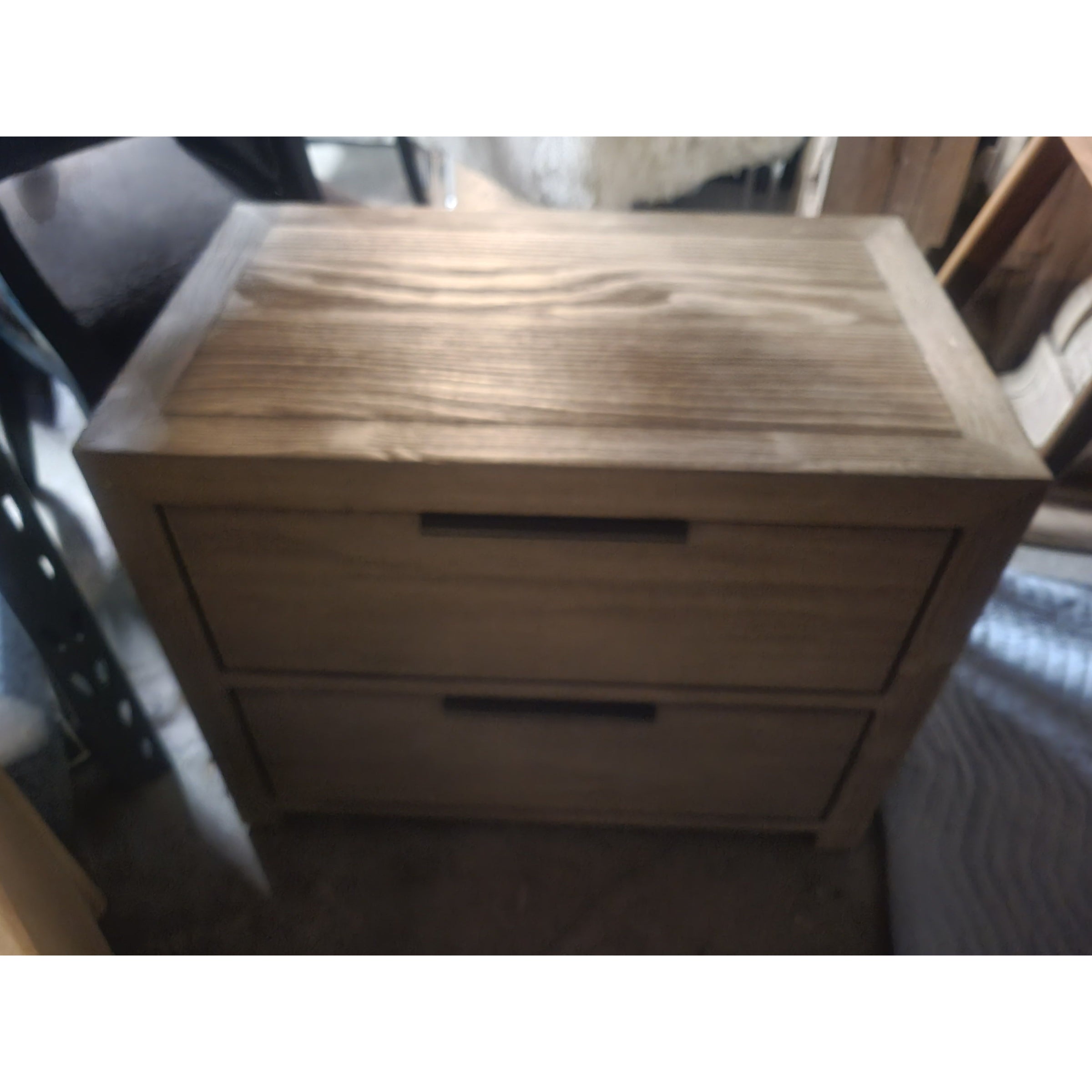 PAIR of 'Laguna' 2-Drawer Driftwood Side Tables by RH