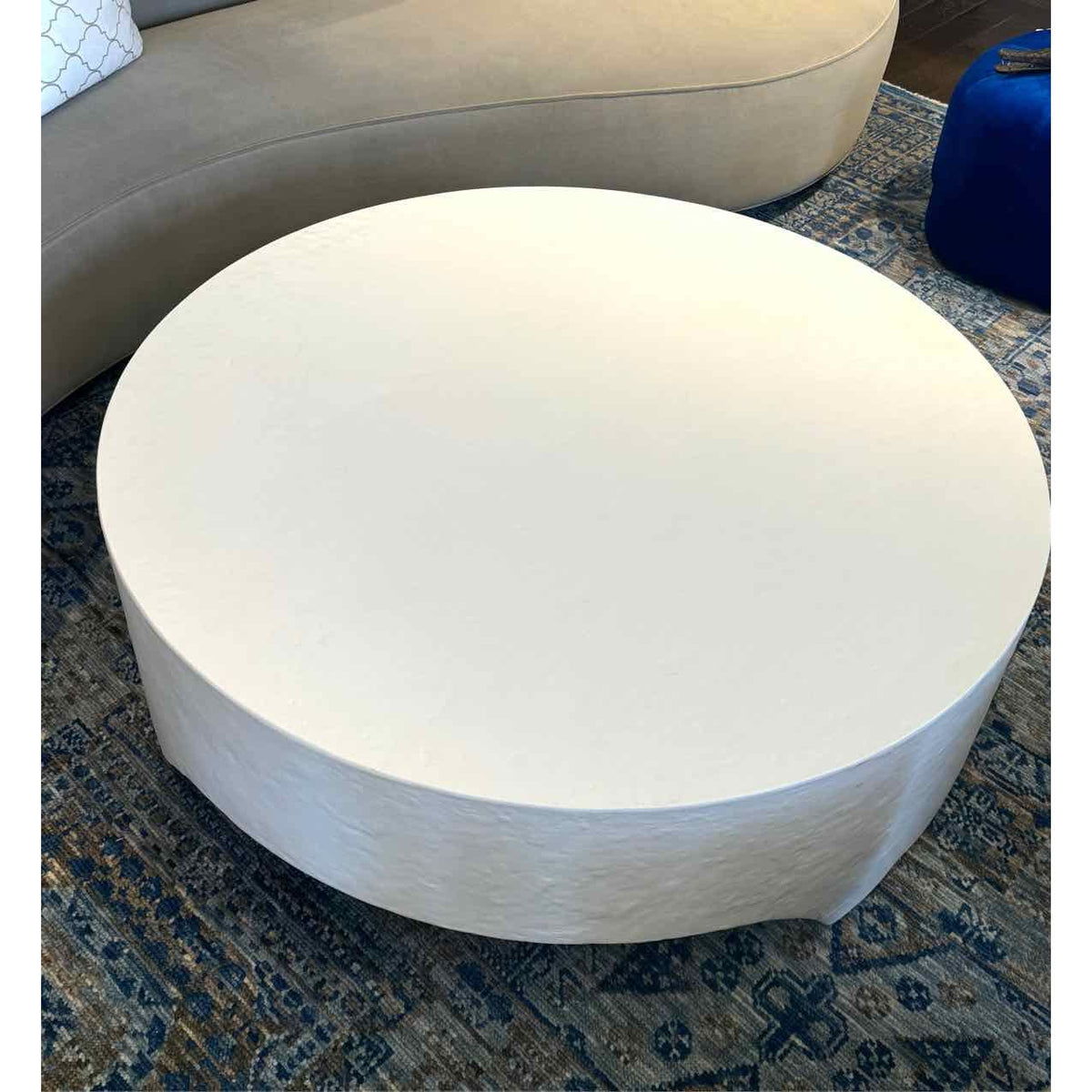 GRC Round White Plaster Coffee Table