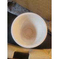 White Crackle Glazed Ceramic Goblet Vase