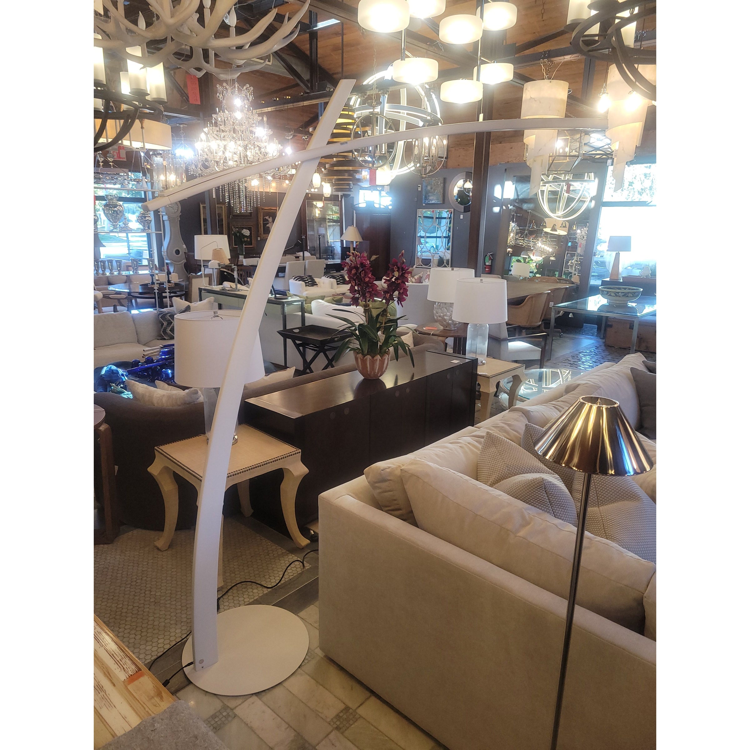 'Katana' White Floor Lamp by Leucos