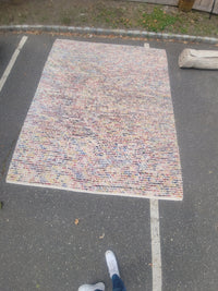 8' x 10' Hand-Woven Rainbow Wool Bon Bons Rug by Company C (AS IS)