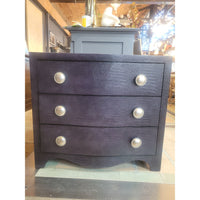 Midnight Navy Faux Croc 3-Drawer Dresser by Hooker