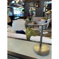 Mid-Century Brushed Metal Gooseneck Table Lamp