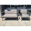SET of Diamond Dust Metal Outdoor Loveseat & Chair by Walters Outdoor
