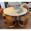 SET of 8 Model 606 Taliesin Barrel Armchairs by Frank Lloyd Wright for Cassina,