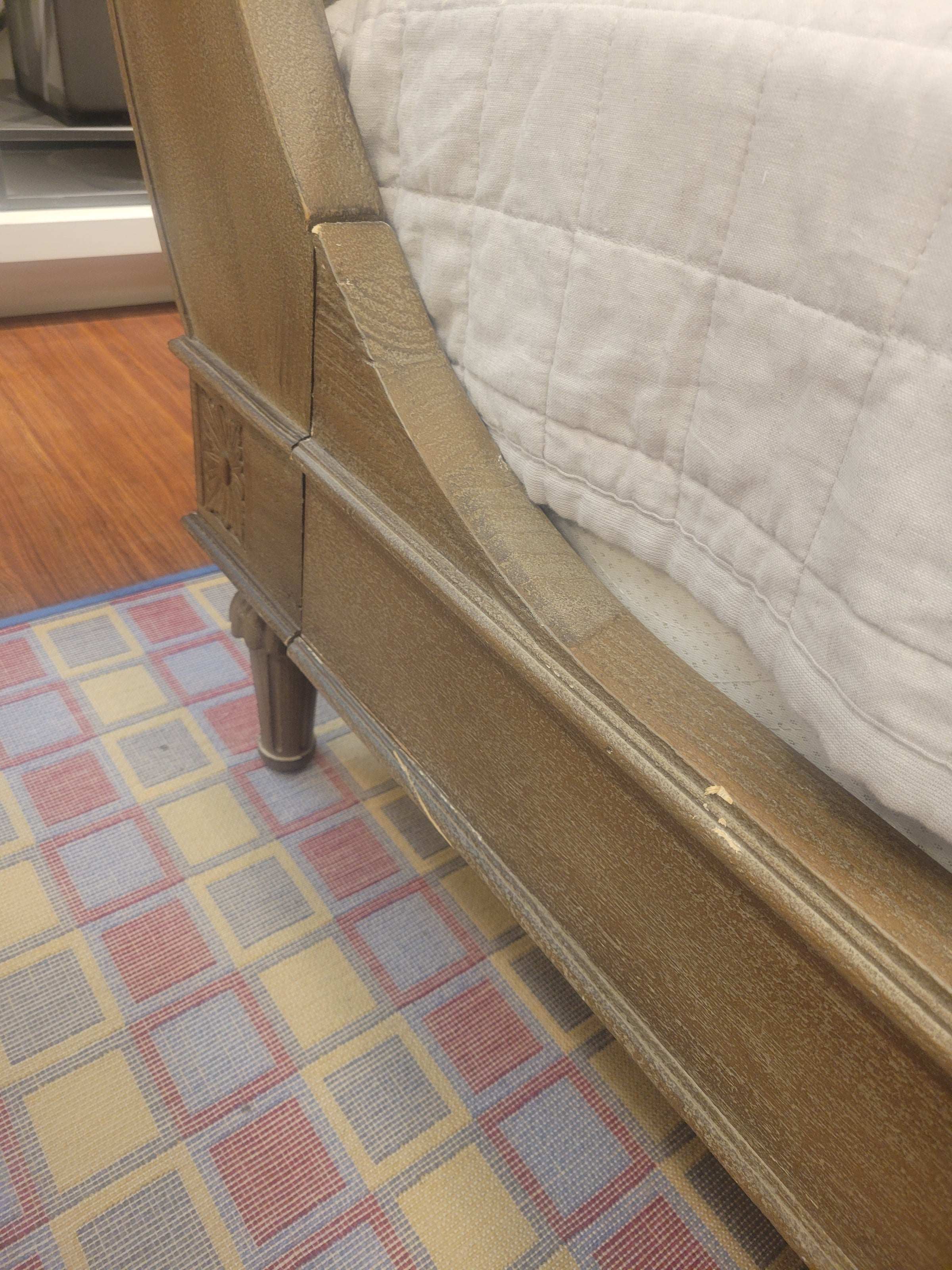 King-Sized Empire Rosette Sleigh Bed Frame by RH