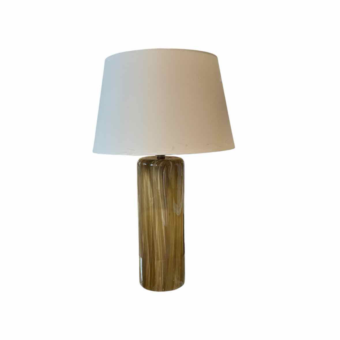 Gray Blown Glass Table Lamp - colletteconsignment.com