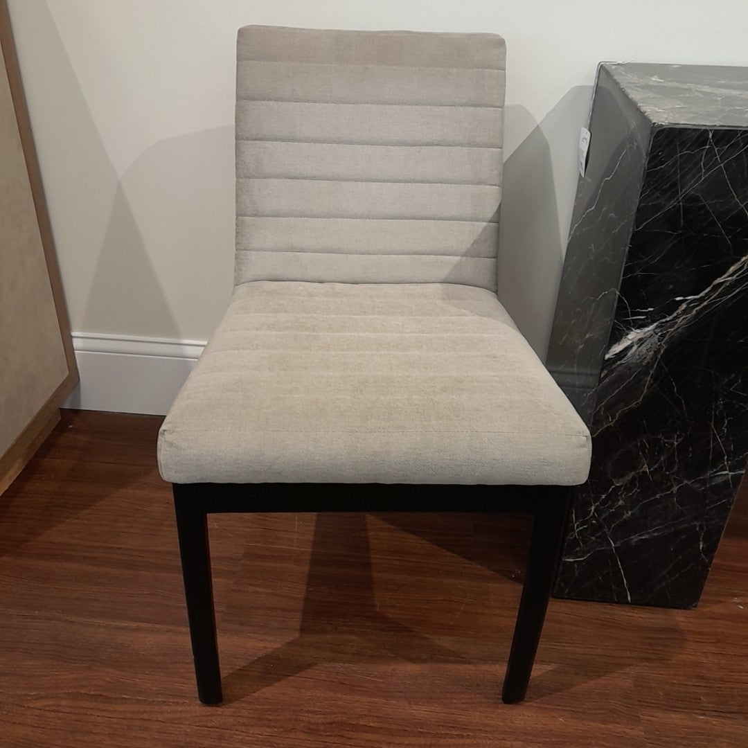 Pair of West Elm Upholstered Grey Side Chairs,22"Wx24"Dx32"