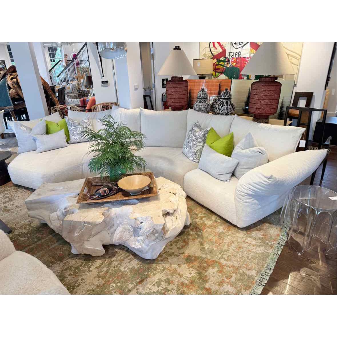 Urban Zen Bleached Teak Root Coffee Table by Donna Karan