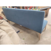 Blue Cotton Canvas Ross Dining Bench w/ Nailhead Trim by Serena & Lily (AS IS)