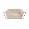 Custom Blush Velvet Pleated Loveseat w/ Polished Copper Frame - AS IS