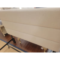 Queen-Sized Metal Bed Frame w/ White Boucle Headboard