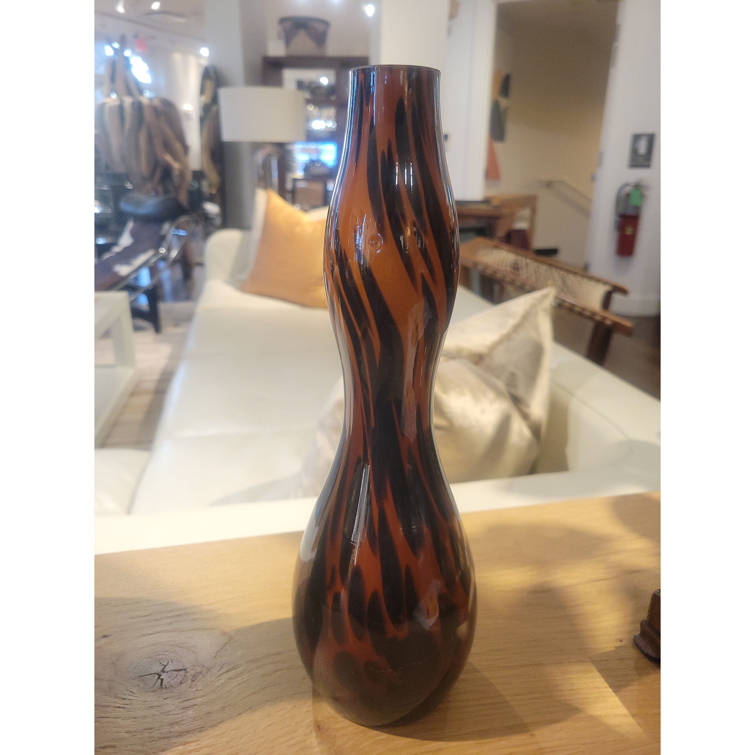 Tall Tiger Stripe Bud Vase