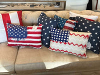 American Flag Style Lumbar Pillow