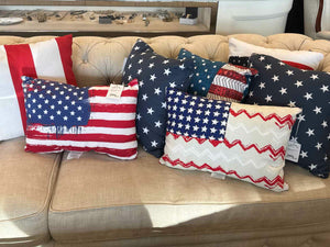American Flag Style Lumbar Pillow