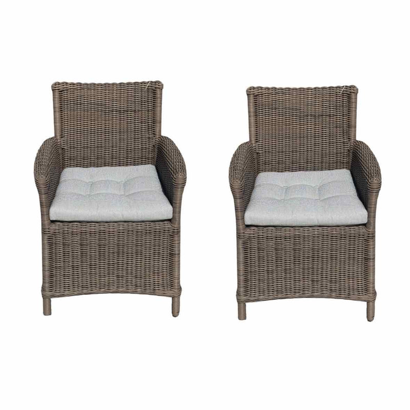 Beaumont Wicker Square Chair in Gray