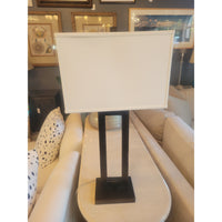 Black Metal Open Table Lamp w/ Shade