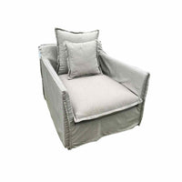 Outdoor Gray Slipcover Chair by Walters Outdoor