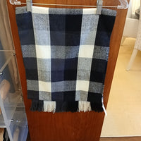 Women's Black/White Plaid Scarf