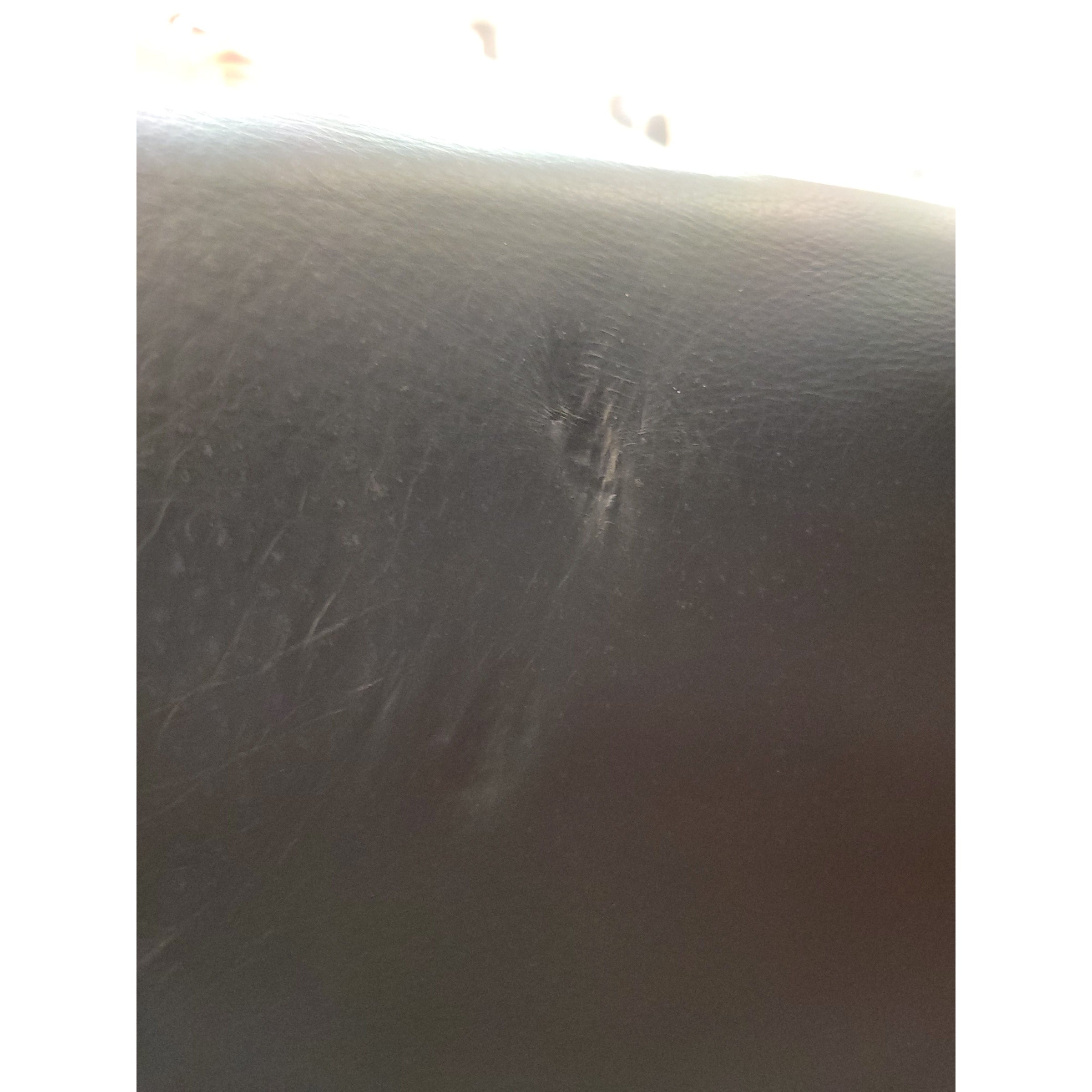 Vintage 1970s Gerard Van Den Berg Attributed Black Leather Rock Sofa