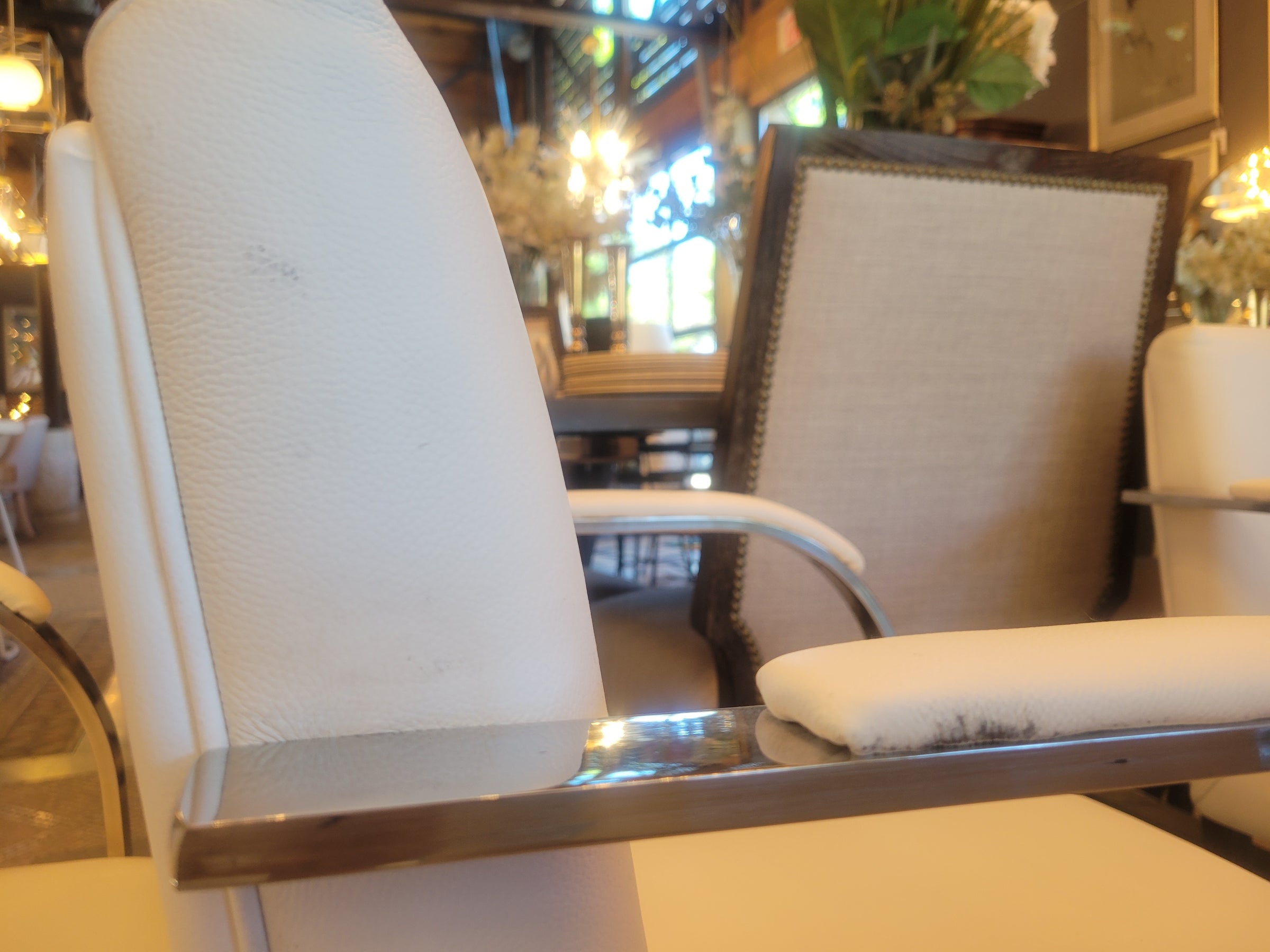 SET of 8 Leather & Chrome BRNO Dining Chairs by Ludwig Mies van der Rohe (AS IS)