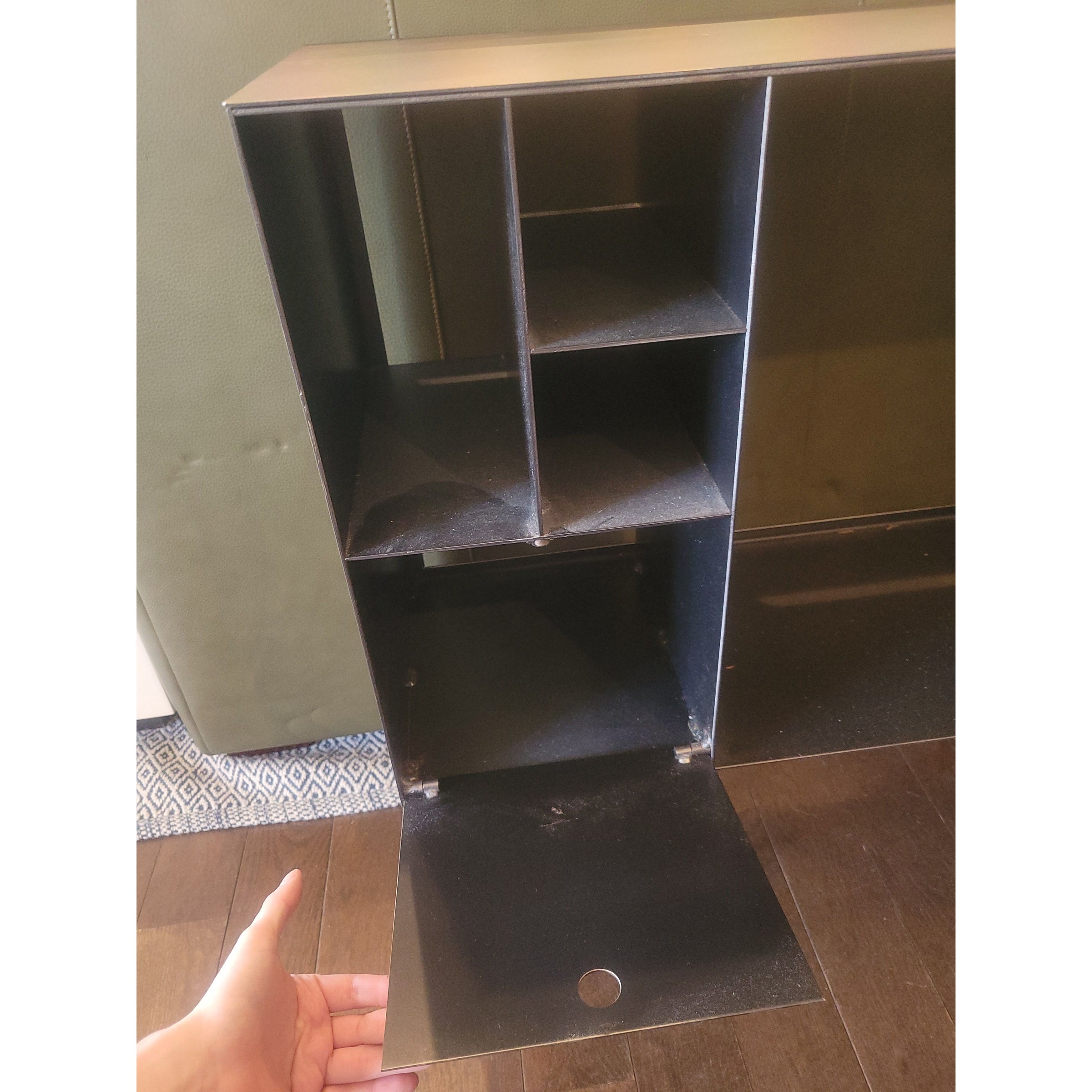 Black Metal Open Sideboard