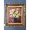 Camillas Floral Still Life Oil Painting by G. Goldsack in Bronze Tone Frame
