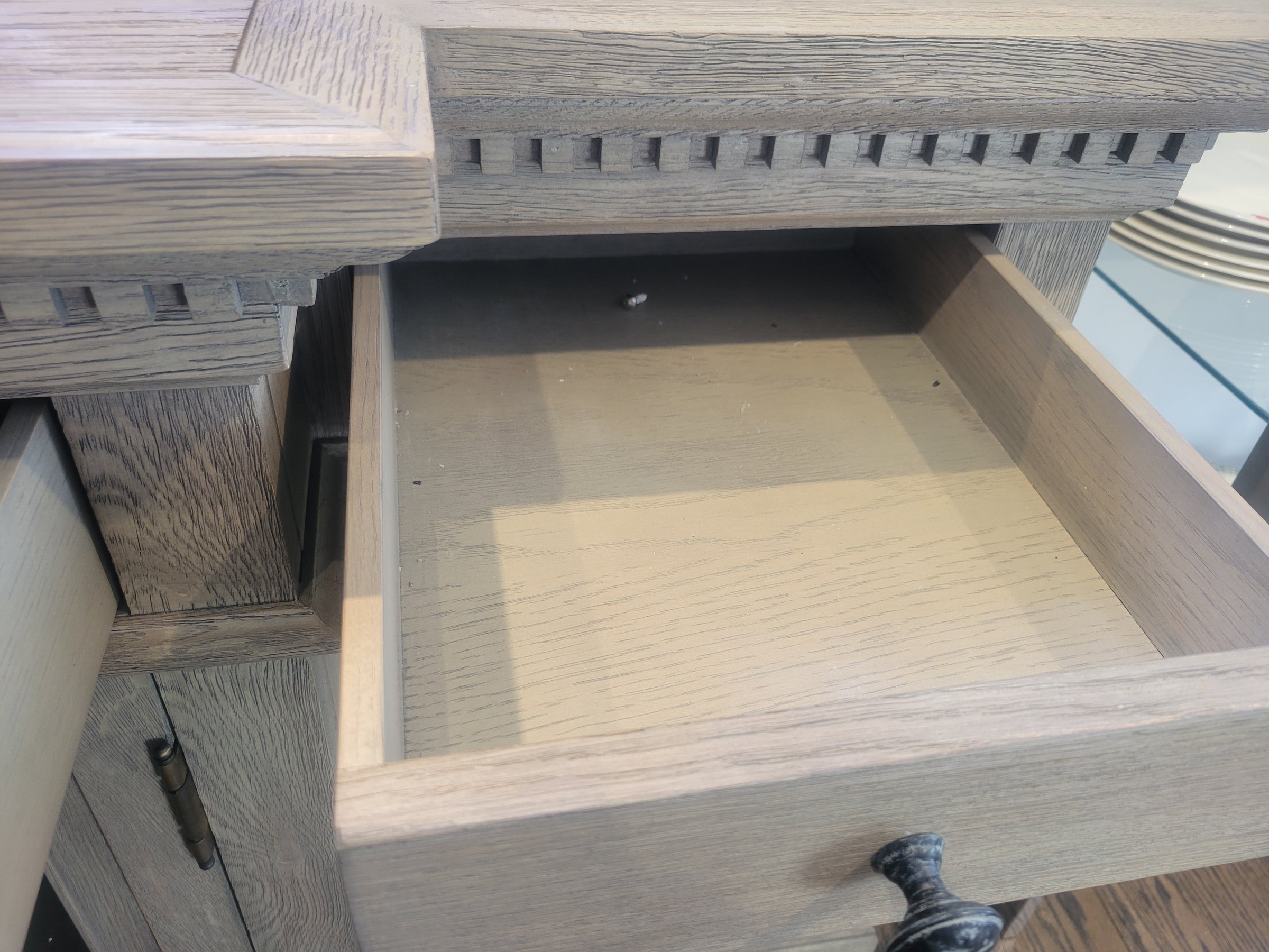 St. James Gray Oak 5-ft Media Console by RH (AS IS)