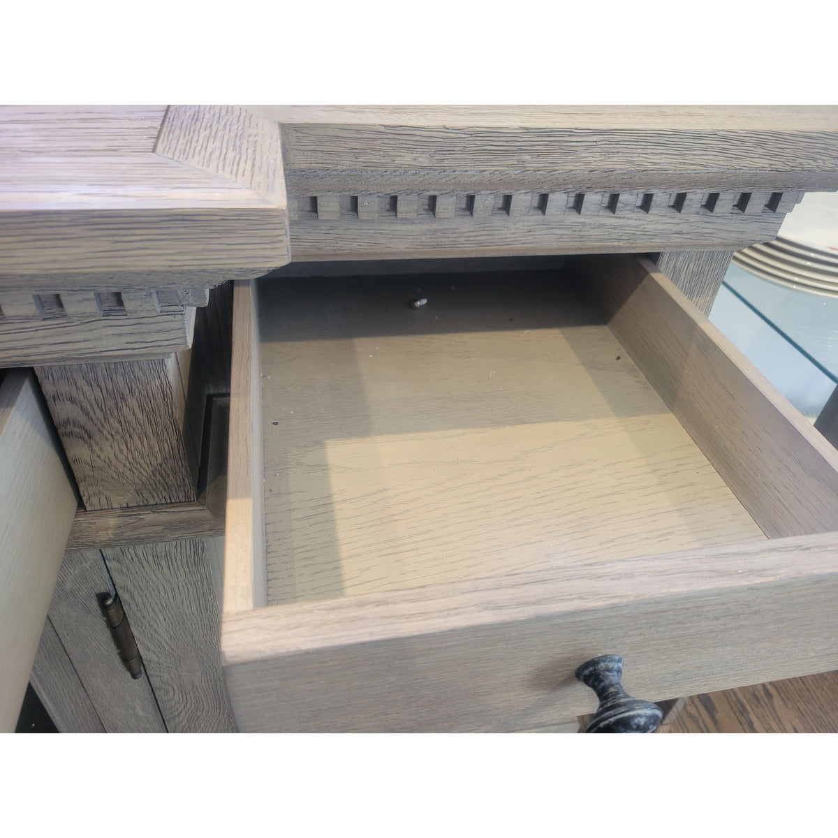 St. James Gray Oak 5-ft Media Console by RH (AS IS)