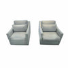 Pair of Grey Swivel Armchairs