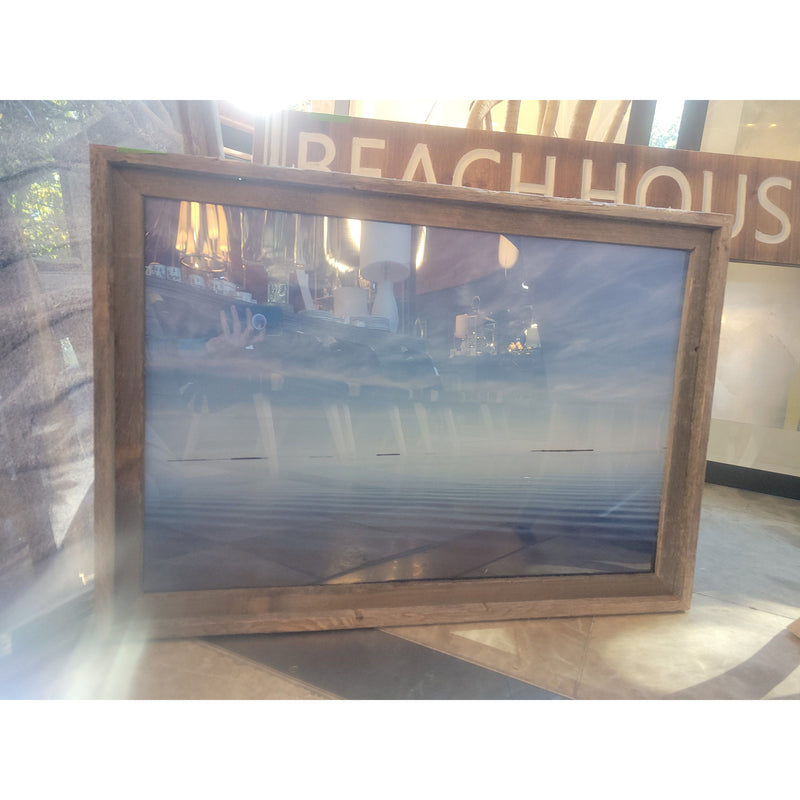 Ocean Print in Driftwood Frame (AS IS) - colletteconsignment.com